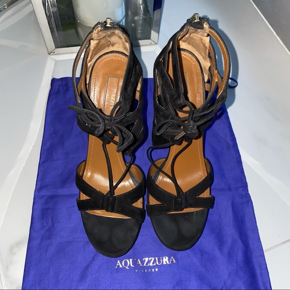 ✖️SOLD✖️Aquazzura Beverly Hills black sandal 8.5 - Picture 4 of 10